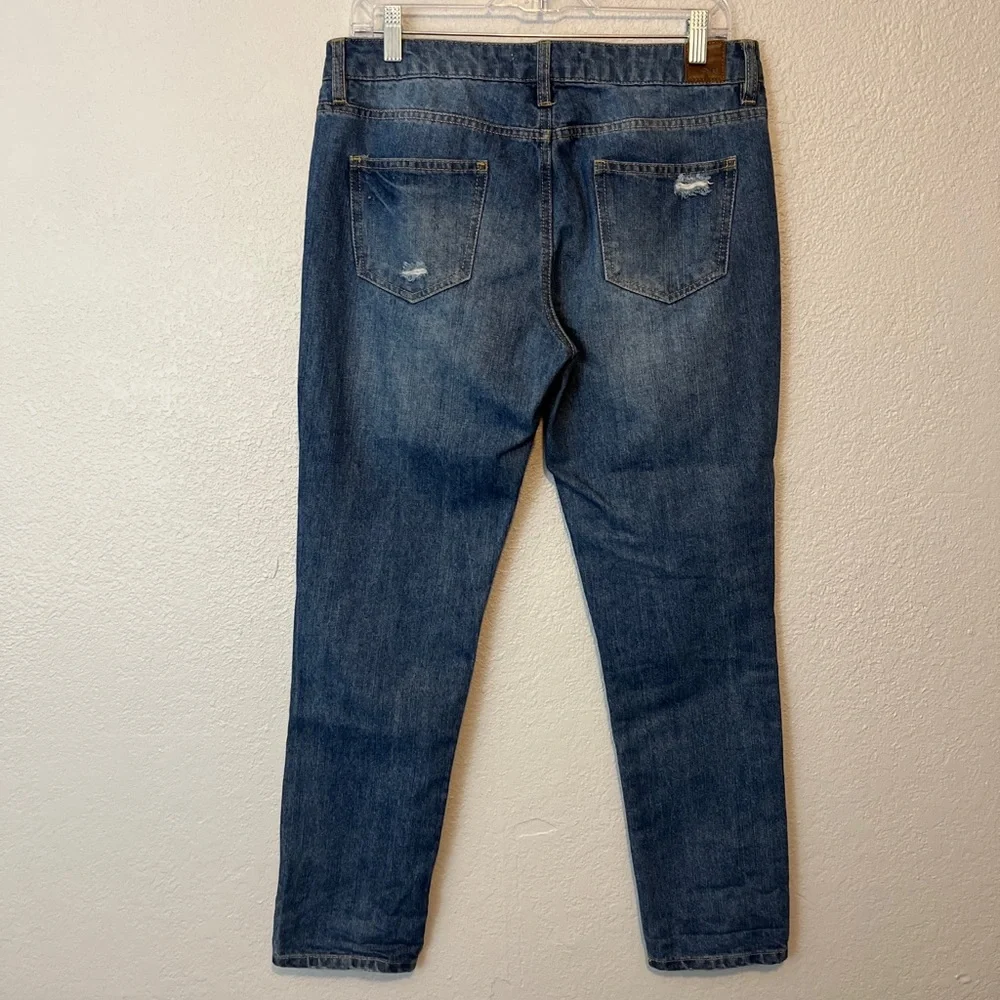 Life In Progress Jeans Women’s Size 27 Skinny Mid Rise Medium Wash Distressed - Picture 5 of 5